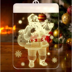 Karácsonyi 3D üvegablak dekoráció