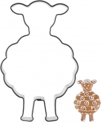 Rozsdamentes acél bárány alakú kiszúró 7 cm