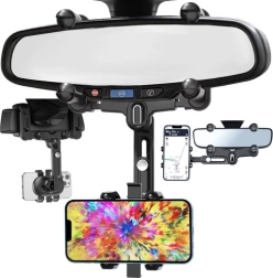 XTROBB forgatható autós visszapillantó‑tükörre szerelhető telefontartó