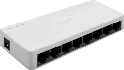 QOLTEC hálózati kapcsoló 8× RJ45, 100 Mb/s Fast Ethernet LAN