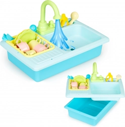 Gyerekjáték mosogatókagyló csappal és vízfolyással