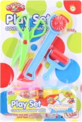 Gyurmakészlet gyerekeknek recézővel, ollóval és sodrófával