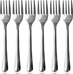 Rozsdamentes desszertvillák készlete, 6 db