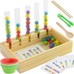 Montessori fa oktató válogató a számoláshoz és a színekhez Kruzzel