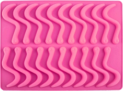 Szilikon kukacforma pipettával, rózsaszín (20 db)