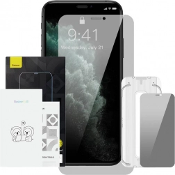Baseus Crystal magánélet védelme edzett üveg iPhone X/XS-hez