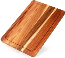 Akácfából készült vágó- és tálalódeszka 37 × 25 cm