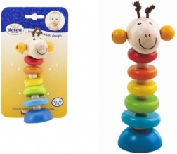 Detoa fa játék zsiráf rugón