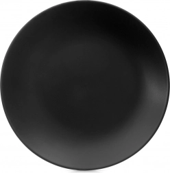 Fekete, matt kerámia desszerttányér 20,5 cm