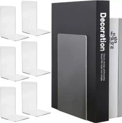 Átlátszó könyvtámaszok RUHHY – 6 darabos készlet