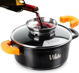 Gránit fazék üvegfedővel TERRUNA AROMA 16 cm, 1,2 l