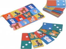 Petit Collage 2 az 1-ben dominó kutyusokkal és számokkal