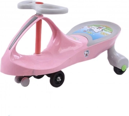 Gravitációs futóbicikli világító kerekekkel, púderrózsaszín