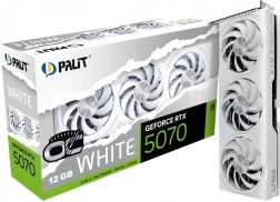 Fehér GeForce RTX 5070 OC 12 GB GDDR7 videokártya (192 bit, 3× DisplayPort, HDMI)