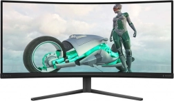 Ívelt 34" gamer VA monitor, 180 Hz, HDMI x2, DP x2