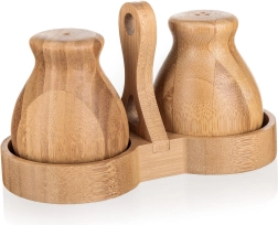 BRILLANTE Bamboo bambusz sószóró és borsszóró állvánnyal