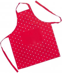 Pamut konyhai kötény pöttyökkel TECKA, piros