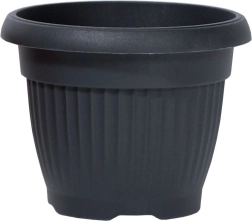 Terra kerek virágcserép, antracit, 64 cm