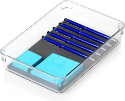 Műanyag tároló rendező GREY 24 × 16 × 4,5 cm