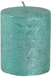Rusztikus henger gyertya 6 × 7 cm zöld Provence