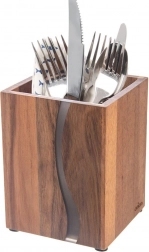 River akácfából készült fakanáltartó és konyhai eszköztartó