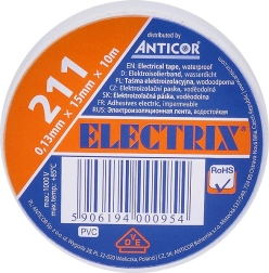 Solight fehér szigetelő elektromos szalag 15 mm x 0,13 mm x 10 m
