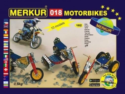 Merkur motorok – fém építőkészlet 174 alkatrésszel, akár 10 modell