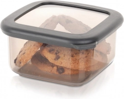 Négyzet alakú, 400 ml-es szórható élelmiszer-tartó doboz fedővel