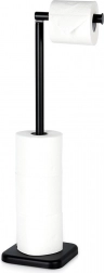 Szabadon álló toalettpapír-tartó 56 cm – fekete VILDE