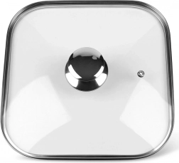 üveg négyzet alakú fedő grande 27 × 27 cm orion