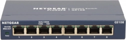 Netgear ProSAFE GS108 gigabites, nem menedzselt switch 8× RJ‑45