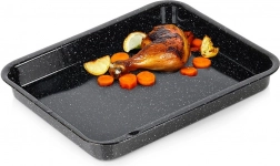 Zománcozott téglalap alakú tepsi 39,5 × 33,5 × 4,5 cm, 4 l