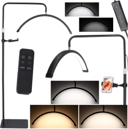 LED ívelt kozmetikai lámpa 36 W állítható színhőmérséklettel és állvánnyal