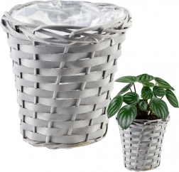 Szürke fonott kaspó 16 × 17 cm