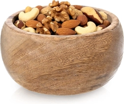 Mangófából készült fa tál 14 cm, 450 ml