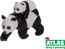 panda figura kölyökkel 8 cm