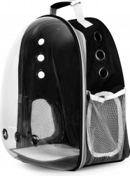 Házi kedvencek szállító hátizsákja átlátszó elülső panellel