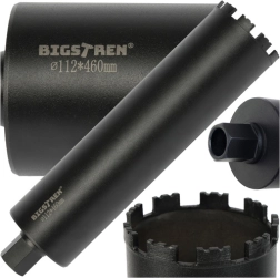 BIGSTREN gyémánt koronafúró 112 × 460 mm, 1.1/4 UNC menet