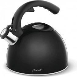 Cuivre vízforraló 3 l, fekete síppal, minden típusú tűzhelyhez