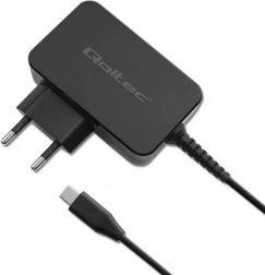 Qoltec GaN USB‑C töltő 65W fekete