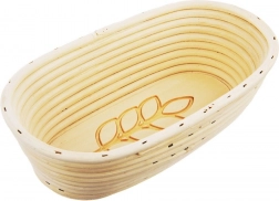 Rattan kelesztőkosár kenyérhez 1 kg, ovális 26 × 13 × 9 cm