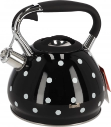 Fekete kanna fehér pöttyökkel Berretti Cornelia 3L