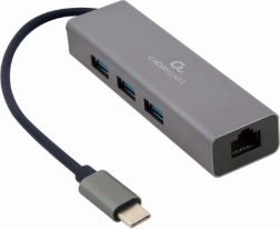 USB hub 3× USB 3.0 gigabites hálózati kártyával