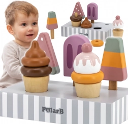 VIGA PolarB fa jégkrémek állvánnyal – 5 darabos készlet