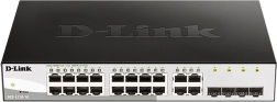 D-Link DGS-1210-16 gigabites kapcsoló 16 GE porttal és 4 SFP-vel