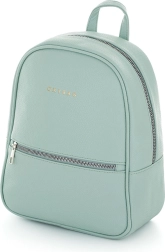 női hátizsák menta színű eko bőrből