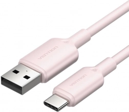 USB kábel USB-A – USB-C 2.0 3A 2 m rózsaszín Vention