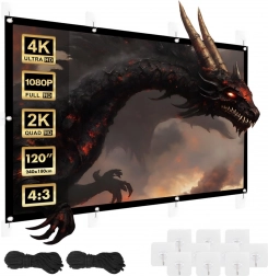 Vetítővászon 120 hüvelykes 4:3