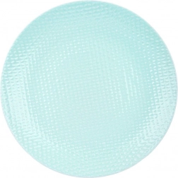 Relief kerámia desszerttányér, 21 cm, pasztellzöld