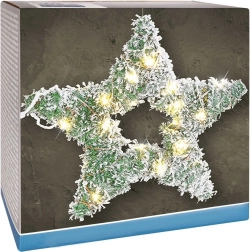 Világító csillag LED-del, 58 cm, havas fenyő